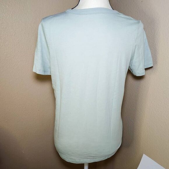 Zoe + Liv NWT aqua grey short sleeve tee Size M - Picture 3 of 6